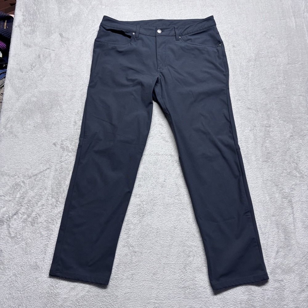 Lululemon Men Commission Pant 34x30 Warpstreme Dark‎ Gray Chino Golf Trousers